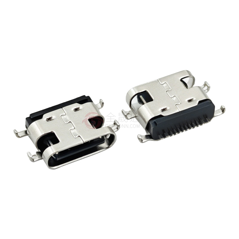 TYPE-C母座 单排16P L-6.50沉板2.10