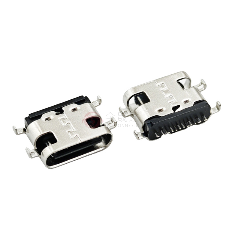 TYPE-C母座 单排16P L-6.50沉板1.6