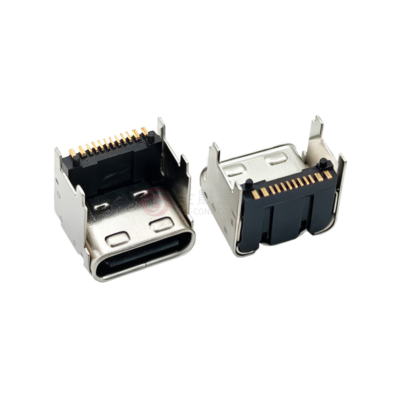 TYPE-C母座 单排16P 架高型CH=5.90